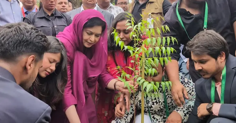বৃক্ষরোপণ কর্মসূচির উদ্বোধন করছেন ডা. জুবাইদা